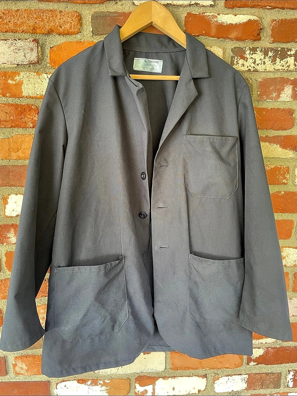 Vestis Men's Indigo washed utility Lightweight Jacket Waist 40R